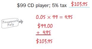 Grade 7 Mcgraw Hill Glencoe Answer Keys Answer Keys Chapter 2 Percents Lesson 6 Sales Tax Tips And Markups